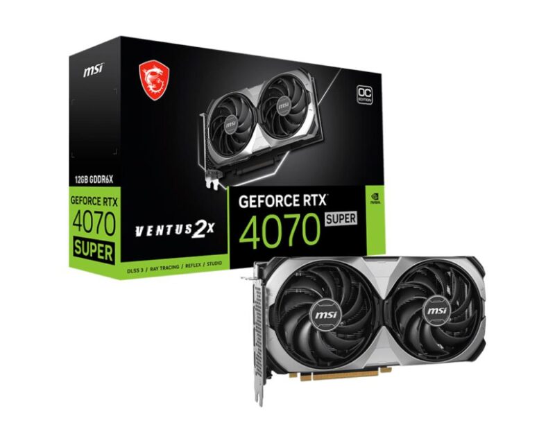 Graphics Card MSI NVIDIA GeForce RTX 4070 SUPER 12 GB GDDR6X 192 bit PCIE 4.0 16x 1xHDMI 3xDisplayPort RTX4070SUP12GVEN2XOC  RTX4070SUP12GVEN2XOC 4711377171281