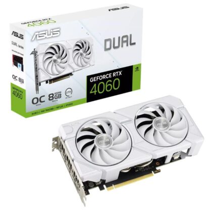 VGA PCIE16 RTX4060 8GB GDDR6/RTX4060-O8G-EVO-WHITE ASUS  DUAL-RTX4060-O8G-EVO-WHITE 4711387733844