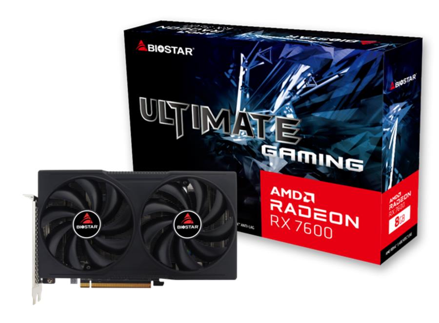 Graphics Card BIOSTAR AMD Radeon RX 7600 8 GB GDDR6 128 bit PCIE 4.0 16x GPU 2250 MHz Dual Slot Fansink 1xHDMI 3xDisplayPort VA7606RM81  VA7606RM81 4712960687387