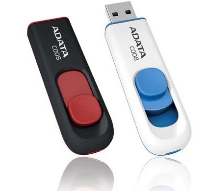 MEMORY DRIVE FLASH USB2 16GB/BLACK/RED AC008-16G-RKD A-DATA  AC008-16G-RKD 4718050609604