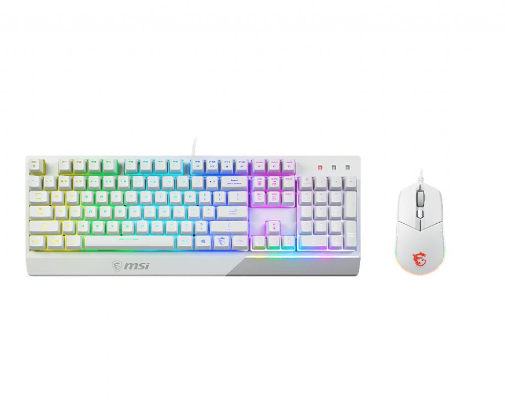 KEYBOARD +MOUSE/VIGOR GK30 COMBO WHITE US MSI  VIGORGK30COMBOWHITEUS 4719072813895