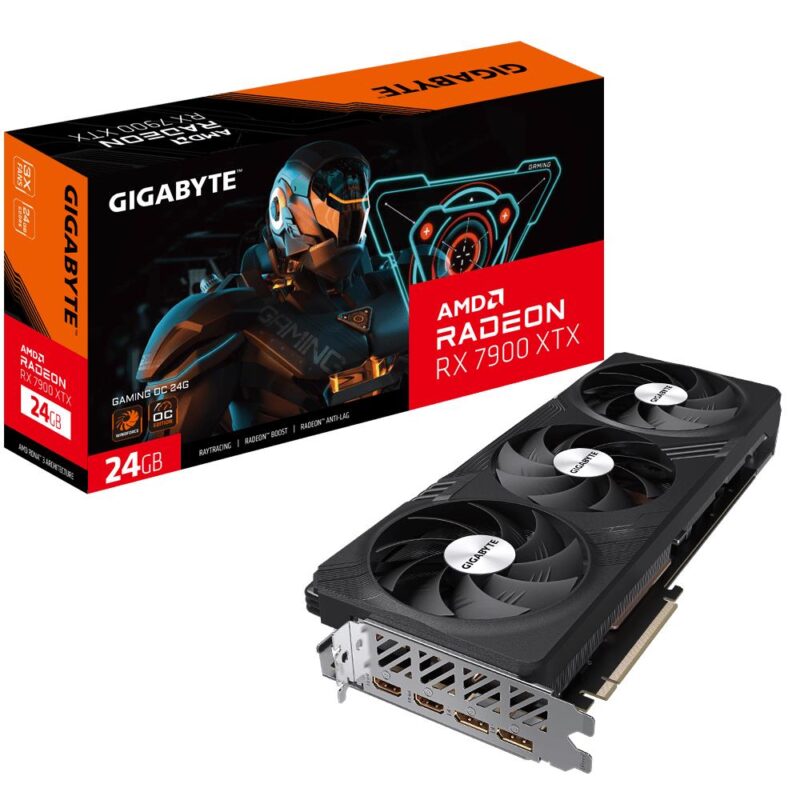 Graphics Card GIGABYTE AMD Radeon RX 7900 XTX 24 GB GDDR6 384 bit PCIE 4.0 16x 2xHDMI 2xDisplayPort GV-R79XTXGAMINGOC-24GD  GV-R79XTXGAMINGOC-24GD 4719331312626