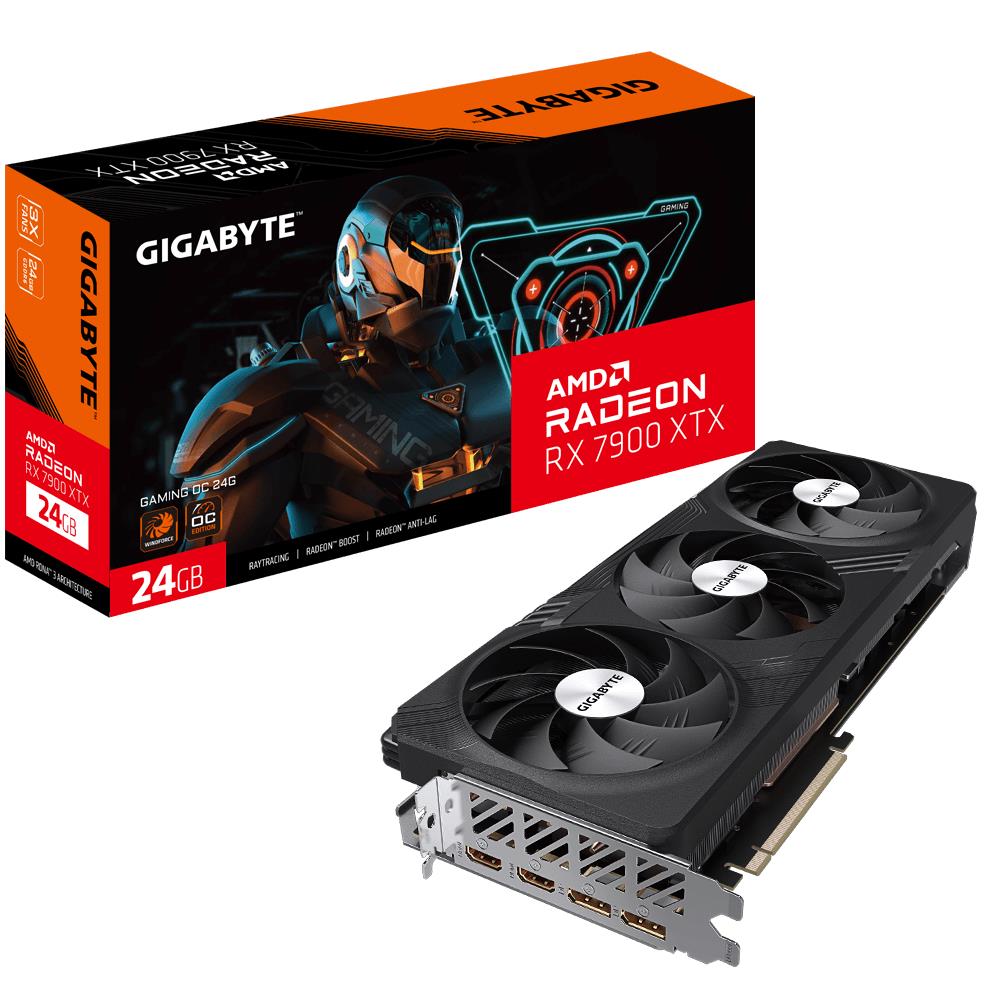 Graphics Card GIGABYTE AMD Radeon RX 7900 XTX 24 GB GDDR6 384 bit PCIE 4.0 16x 2xHDMI 2xDisplayPort GV-R79XTXGAMINGOC-24GD  GV-R79XTXGAMINGOC-24GD 4719331312626