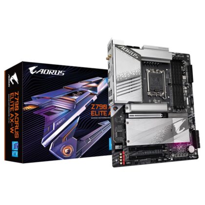 Mainboard GIGABYTE Intel Z790 LGA1700 ATX Memory DDR5 Memory slots 4 1xPCI-Express 3.0 16x 1xPCI-Express 4.0 16x 1xPCI-Express 5.0 16x 4xM.2 1xHDMI 1xDisplayPort 4xUSB 2.0 5xUSB 3.2 1xUSB-C 1xOptical S/PDIF 1xRJ45 2xAudio port Z790AORUSELITEAX-W  Z790AORUSELITEAX-W 4719331854799