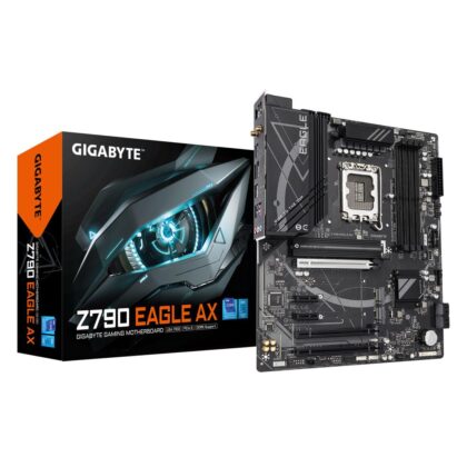 Mainboard GIGABYTE Intel Z790 LGA1700 ATX Memory DDR5 Memory slots 4 2xPCI-Express 3.0 1x 1xPCI-Express 3.0 16x 1xPCI-Express 4.0 16x 1xPCI-Express 5.0 16x 3xM.2 1xHDMI 1xDisplayPort 2xUSB 2.0 5xUSB 3.2 1xUSB-C 1xPS/2 1xRJ45 3xAudio port Z790EAGLEAX  Z790EAGLEAX 4719331860998