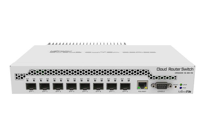 Switch MIKROTIK CRS309-1G-8S+IN 1x10Base-T / 100Base-TX / 1000Base-T 8xSFP+ CRS309-1G-8S+IN  CRS309-1G-8S+IN 4752224002143