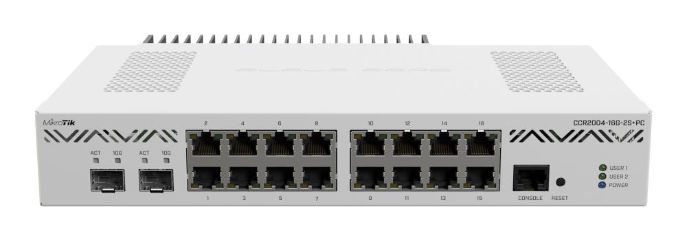 NET ROUTER 1000M 16PORT/CCR2004-16G-2S+PC MIKROTIK  CCR2004-16G-2S+PC 4752224007810