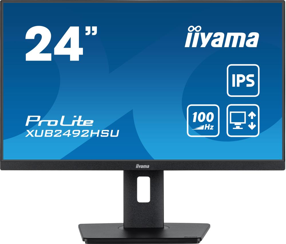 LCD Monitor IIYAMA XUB2492HSU-B6 24" Panel IPS 1920x1080 16:9 Matte 0.4 ms Speakers Swivel Pivot Height adjustable Tilt Colour Black XUB2492HSU-B6  XUB2492HSU-B6 4948570122578