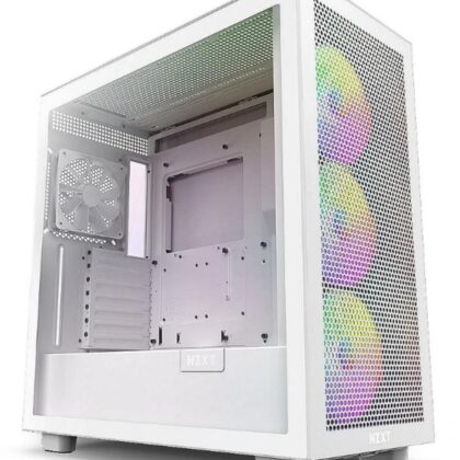 Case NZXT H7 Flow RGB MidiTower ATX EATX MicroATX MiniITX Colour White CM-H72FW-R1  CM-H72FW-R1 5056547205533