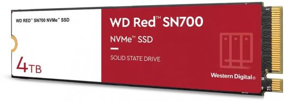 SSD WESTERN DIGITAL Red SN700 4TB M.2 NVMe Write speed 3100 MBytes/sec Read speed 3400 MBytes/sec TBW 5100 TB WDS400T1R0C  WDS400T1R0C 718037891422