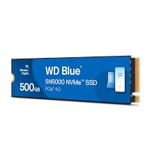 SSD WESTERN DIGITAL Blue SN5000 500GB M.2 PCIe Gen4 NVMe Write speed 4000 MBytes/sec Read speed 5000 MBytes/sec 2.38mm TBW 300 TB WDS500G4B0E  WDS500G4B0E 718037894850