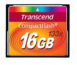 MEMORY COMPACT FLASH 16GB/133X TS16GCF133 TRANSCEND  TS16GCF133 760557810339