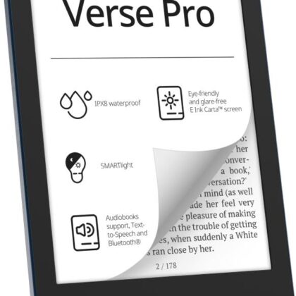 E-Reader POCKETBOOK Verse Pro 6" 1072x1448 1xUSB-C Wireless LAN Bluetooth Azure PB634-A-WW  PB634-A-WW 7640152094965