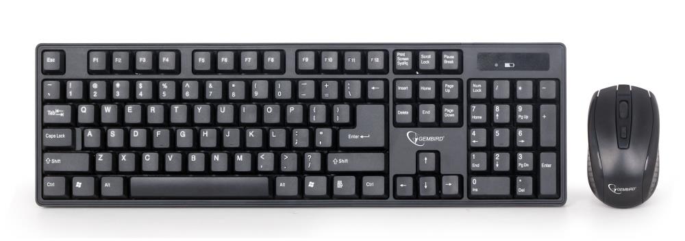 KEYBOARD +MOUSE WRL ENG/DESKTOP KBS-W-01 GEMBIRD  KBS-W-01 8716309091534