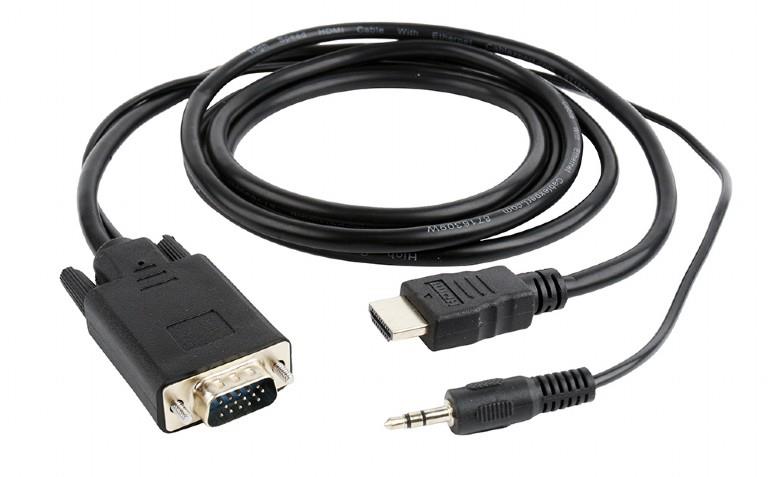 CABLE HDMI-VGA +3.5MM/1.8M A-HDMI-VGA-03-6 GEMBIRD  A-HDMI-VGA-03-6 8716309098021