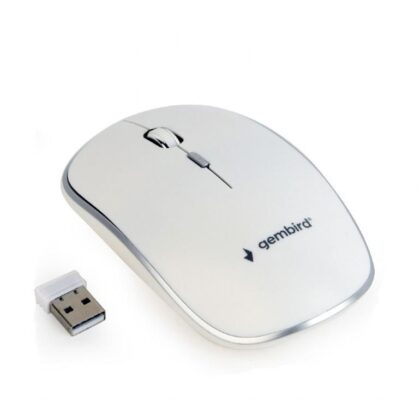 MOUSE USB OPTICAL WRL/WHITE MUSW-4B-01-W GEMBIRD  MUSW-4B-01-W 8716309104159