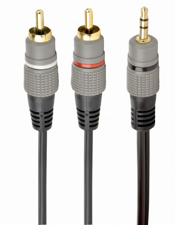 CABLE AUDIO 3.5MM TO 2RCA 2.5M/GOLD CCA-352-2.5M GEMBIRD  CCA-352-2.5M 8716309104777