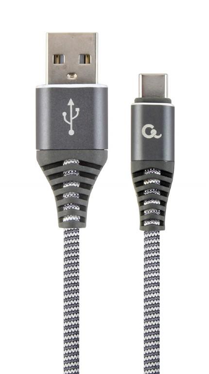 CABLE USB-C 2M SPACEGREY/WHITE/CC-USB2B-AMCM-2M-WB2 GEMBIRD  CC-USB2B-AMCM-2M-WB2 8716309108010