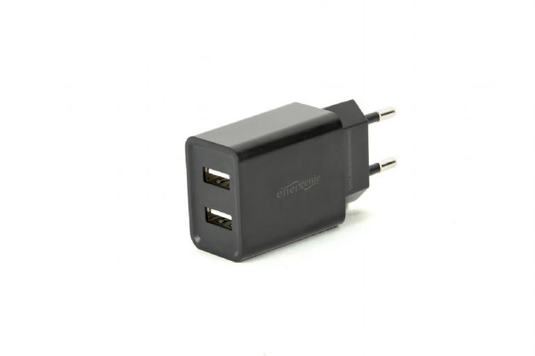 CHARGER USB UNIVERSAL BLACK/2PORT EG-U2C2A-03-BK GEMBIRD  EG-U2C2A-03-BK 8716309111355