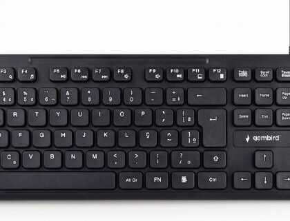 KEYBOARD MULTIMEDIA USB ENG/BLACK KB-MCH-04 GEMBIRD  KB-MCH-04 8716309117654