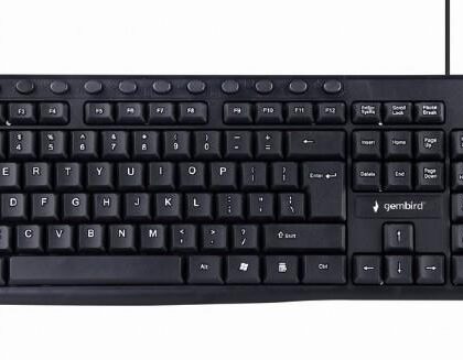 KEYBOARD MULTIMEDIA USB ENG/BLACK KB-UM-107 GEMBIRD  KB-UM-107 8716309117678