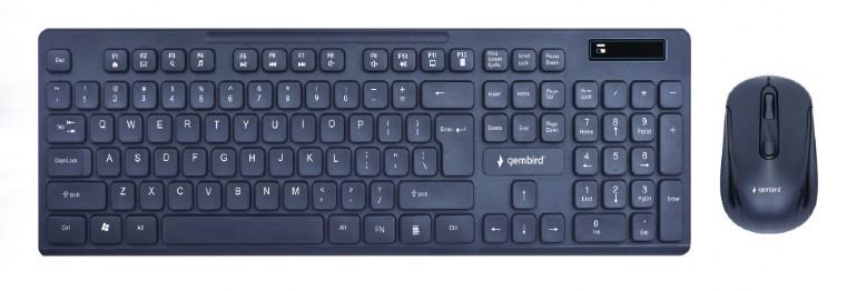 KEYBOARD +MOUSE WRL ENG/DESKTOP BK KBS-WCH-03 GEMBIRD  KBS-WCH-03 8716309117685