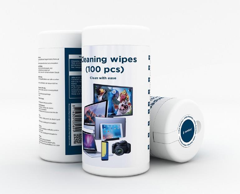 CLEANING WIPES 100PCS/CK-AWW100-01 GEMBIRD  CK-AWW100-01 8716309119238