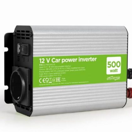 POWER INVERTER CAR 12V 500W/EG-PWC500-01 GEMBIRD  EG-PWC500-01 8716309119436