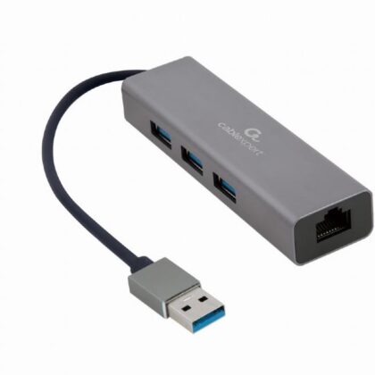 I/O ADAPTER USB3 TO LAN RJ45/3xUSB3 A-AMU3-LAN-01 GEMBIRD  A-AMU3-LAN-01 8716309120531