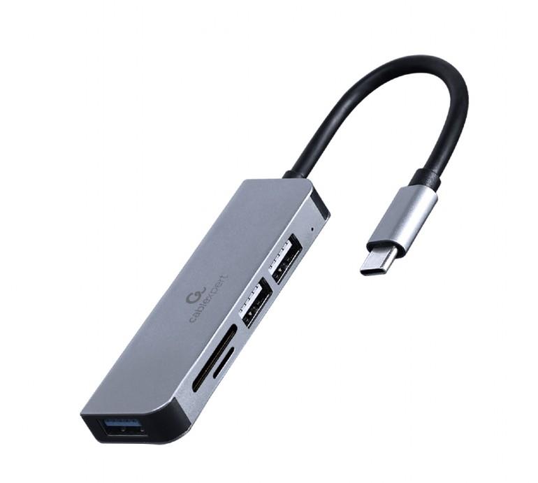 I/O HUB USB-C 3PORT+CR/UHB-CM-CRU3P1U2P2-01 GEMBIRD  UHB-CM-CRU3P1U2P2-01 8716309124232