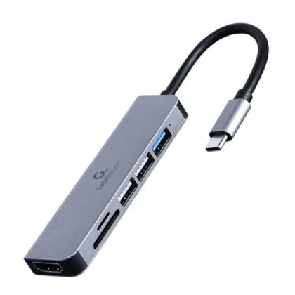 I/O ADAPTER USB-C TO HDMI/USB3/6IN1 A-CM-COMBO6-02 GEMBIRD  A-CM-COMBO6-02 8716309124249