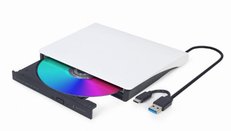 DVD RW USB3/USB-C 8X EXT RTL/BLACK/WH DVD-USB-03-BW GEMBIRD  DVD-USB-03-BW 8716309125147