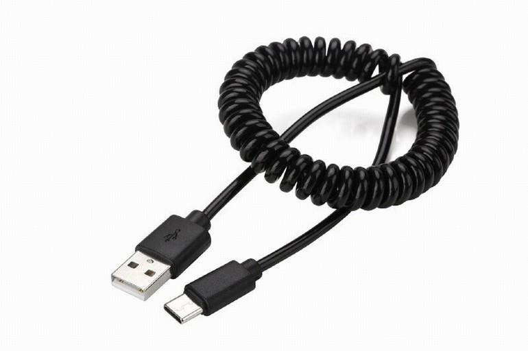 CABLE USB2 TO USB-C COILED/CC-USB2C-AMCM-0.6M GEMBIRD  CC-USB2C-AMCM-0.6M 8716309126274