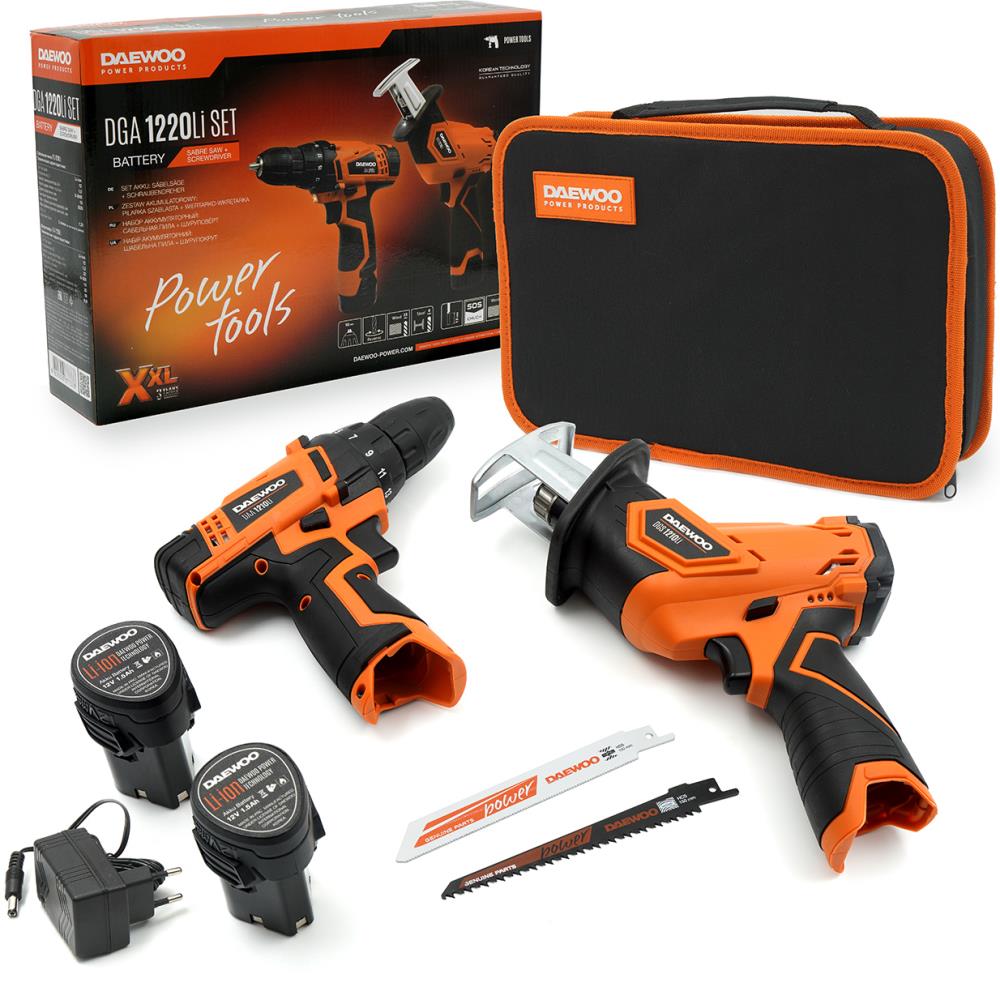 CORDLESS SET: DRILL + SAW/DGA 1220LI SET DAEWOO  DGA1220LISET 8800356877378