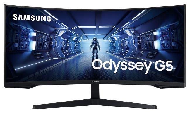 LCD Monitor SAMSUNG Odyssey G5 34" Gaming/Curved/21 : 9 Panel VA 3440x1440 21:9 1 ms Tilt Colour Black LC34G55TWWPXEN  LC34G55TWWPXEN 8806094796315