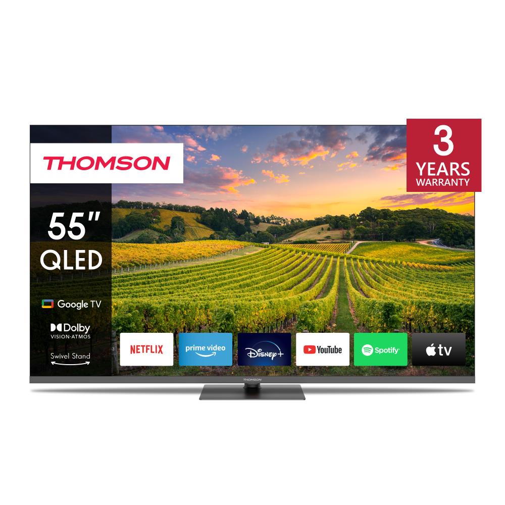 TV Set THOMSON 55" 4K/Smart QLED 3840x2160 Bluetooth Google TV 55QG5C14  55QG5C14 9120106662306