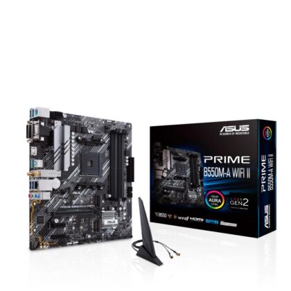 Mainboard ASUS AMD B550 SAM4 MicroATX Memory DDR4 Memory slots 4 2xPCI-Express 3.0 1x 1xPCI-Express 4.0 16x 2xM.2 1x15pin D-sub 1xDVI-D 1xHDMI 2xAudio-In 1xAudio-Out 6xUSB 3.2 1xPS/2 1xRJ45 PRIMEB550M-AWIFIII  PRIMEB550M-AWIFIII 4711081309741