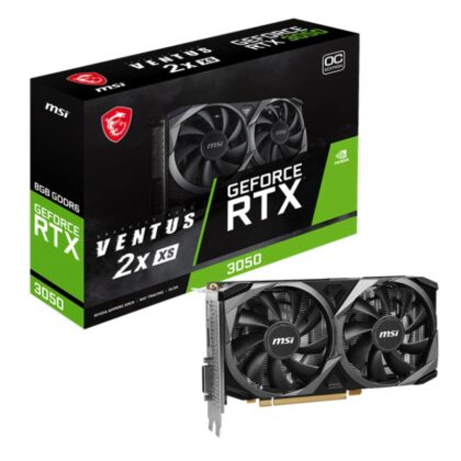 Graphics Card MSI NVIDIA GeForce RTX 3050 8 GB GDDR6 128 bit PCIE 4.0 8x Dual Slot Fansink 1xDVI-D 1xHDMI 1xDisplayPort RTX3050VEN2XXS8GOC  RTX3050VEN2XXS8GOC 4711377084796