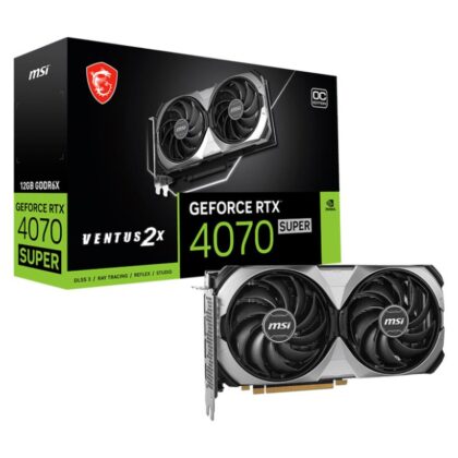 Graphics Card MSI NVIDIA GeForce RTX 4070 SUPER 12 GB GDDR6X 192 bit PCIE 4.0 16x 1xHDMI 3xDisplayPort RTX4070SUP12GVEN2XOC  RTX4070SUP12GVEN2XOC 4711377171281