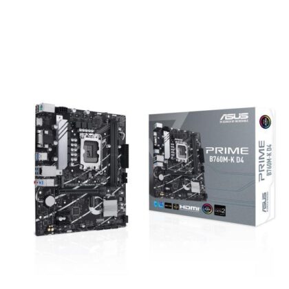 Mainboard ASUS Intel B760 Express LGA1700 Micro-ATX Memory DDR4 Memory slots 2 2xPCI-Express 4.0 1x 1xPCI-Express 4.0 16x 2xM.2 1x15pin D-sub 1xHDMI 2xUSB 2.0 4xUSB 3.2 1xPS/2 1xRJ45 3xAudio port PRIMEB760M-KD4  PRIMEB760M-KD4 4711387006917