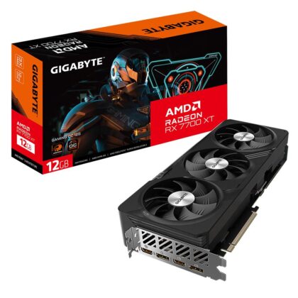 Graphics Card GIGABYTE AMD Radeon RX 7700 XT 12 GB GDDR6 192 bit PCIE 4.0 16x 2xHDMI 2xDisplayPort GV-R77XTGAMINGOC-12GD  GV-R77XTGAMINGOC-12GD 4719331314446