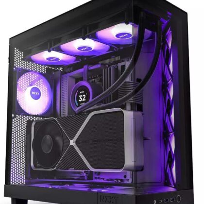 Case NZXT H6 Flow RGB MidiTower Case product features Transparent panel Not included ATX MicroATX MiniITX Colour Black CC-H61FB-R1  CC-H61FB-R1 5056547204079