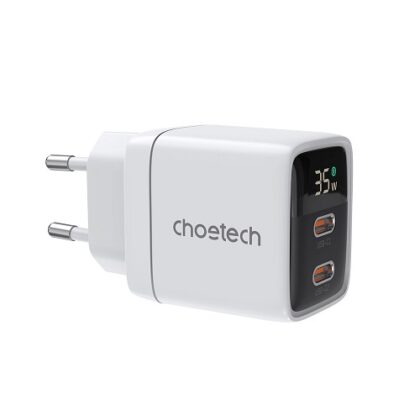 Charger CHOETECH GaN 2xUSB Type-C: 35W