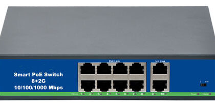 PoE switch 8ch 100Mbps +2G uplink