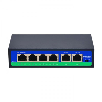 PoE switch 4ch 100Mbps +2G uplink