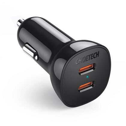 Charger CHOETECH 2xUSB-C: 12-24V