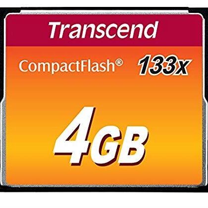 MEMORY COMPACT FLASH 4GB/SLC TS4GCF133 TRANSCEND  TS4GCF133 760557810308