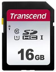 MEMORY SDHC 16GB UHS-I/C10 TS16GSDC300S TRANSCEND  TS16GSDC300S 760557841012