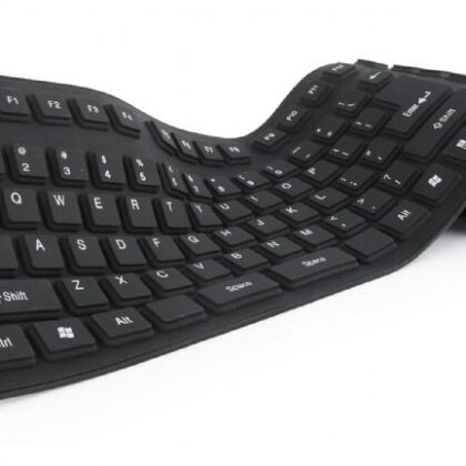 KEYBOARD FLEXIBLE USB ENG/BLACK KB-109F-B GEMBIRD  KB-109F-B 8716309054850