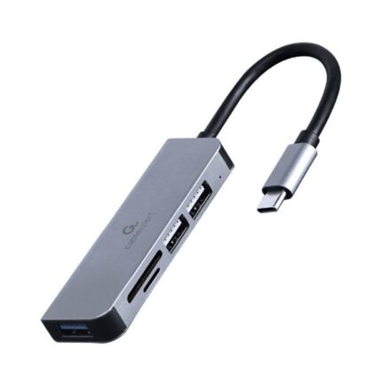 I/O HUB USB-C 3PORT+CR/UHB-CM-CRU3P1U2P2-01 GEMBIRD  UHB-CM-CRU3P1U2P2-01 8716309124232